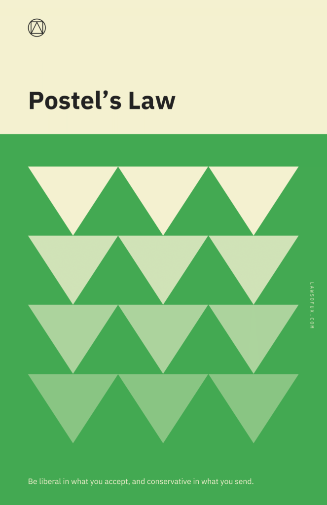 قانون پوستل - اصل طراحی تجربه کاربر برای یو ایکس رایتر